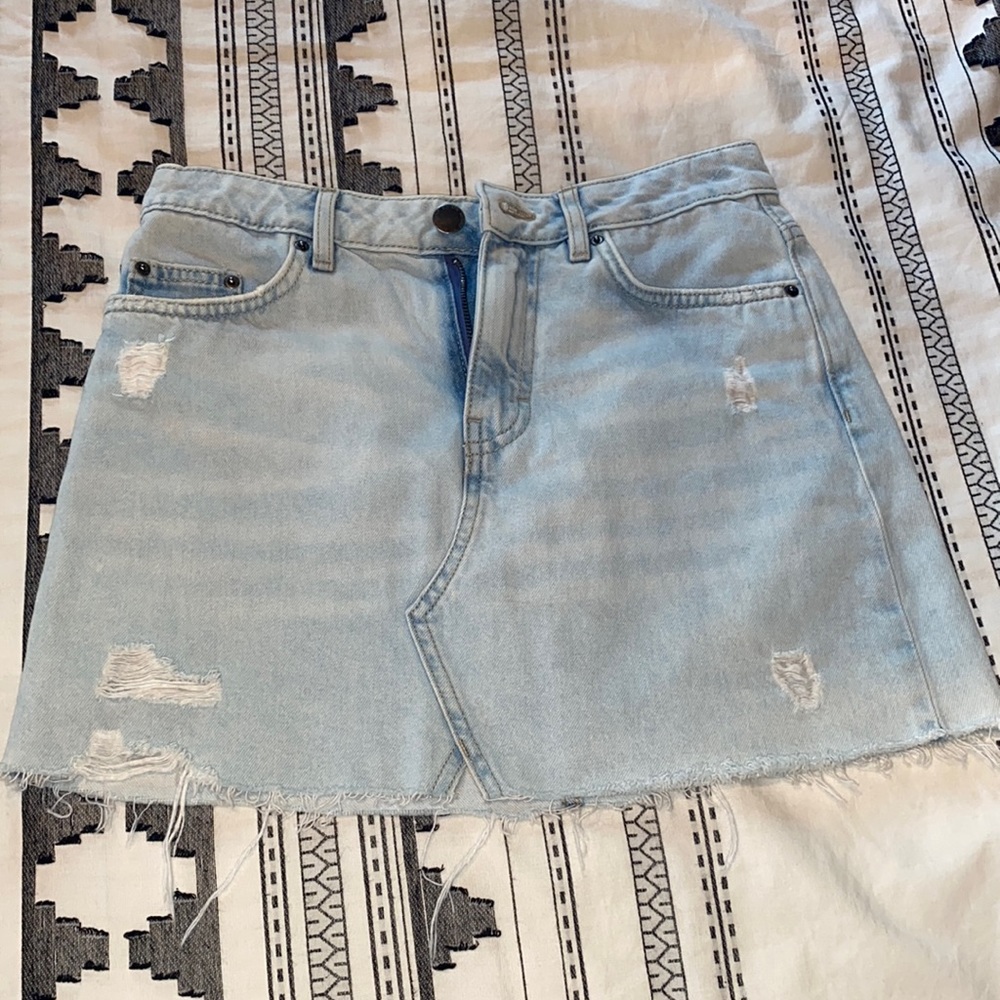 Denim mini skirt